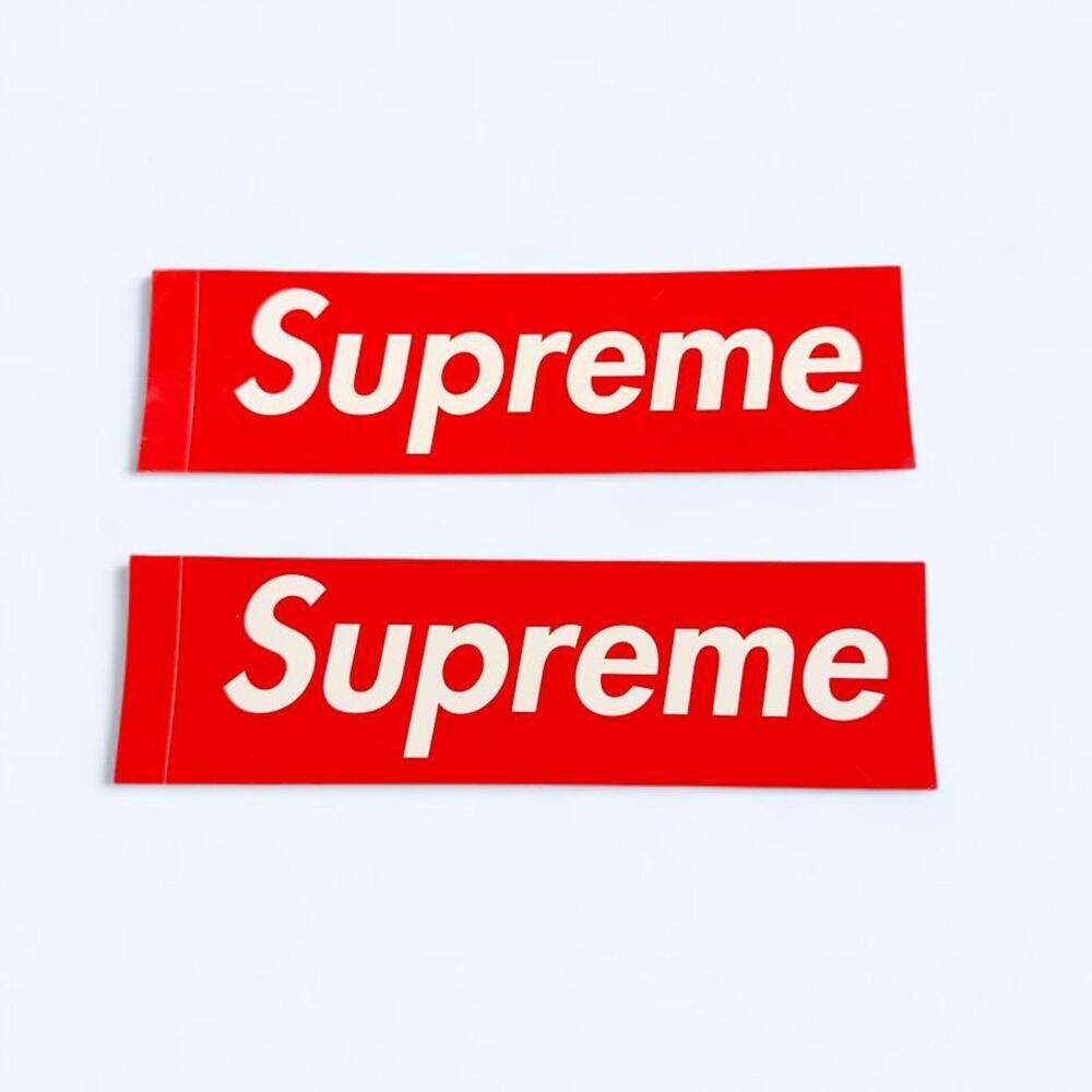Supreme Red Box Logo Sticker Lot – 2 Stickers - Picture 2 of 2